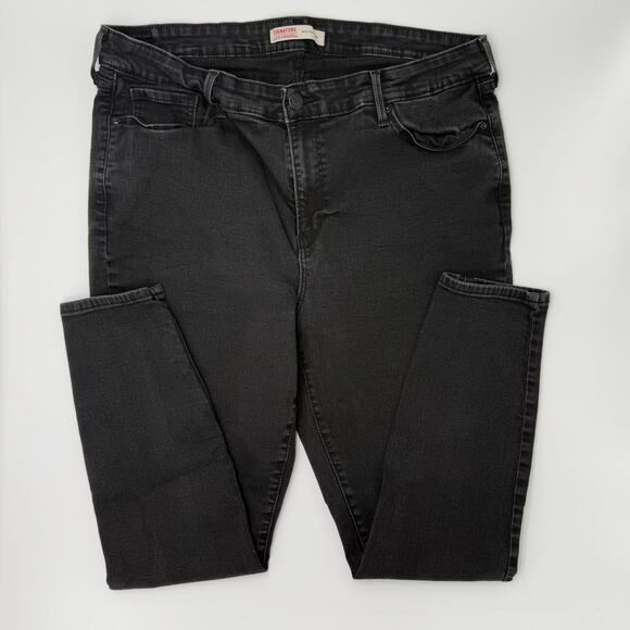Signature Levi Strauss Women's Mid-Rise Skinny Jeans | 34” X 27” | Black - Picture 1 of 5